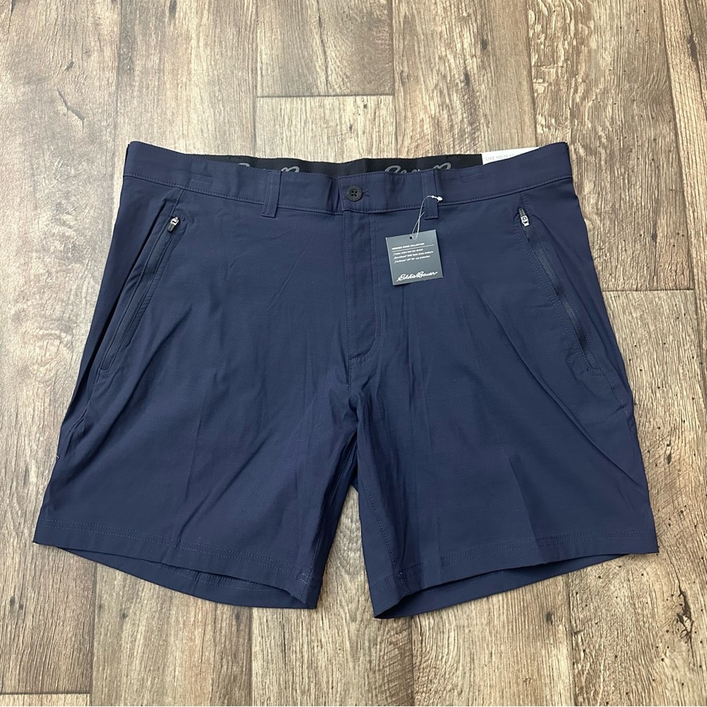 Eddie Bauer Nylon Hiking Shorts Mens Size 40 Blue Navy
